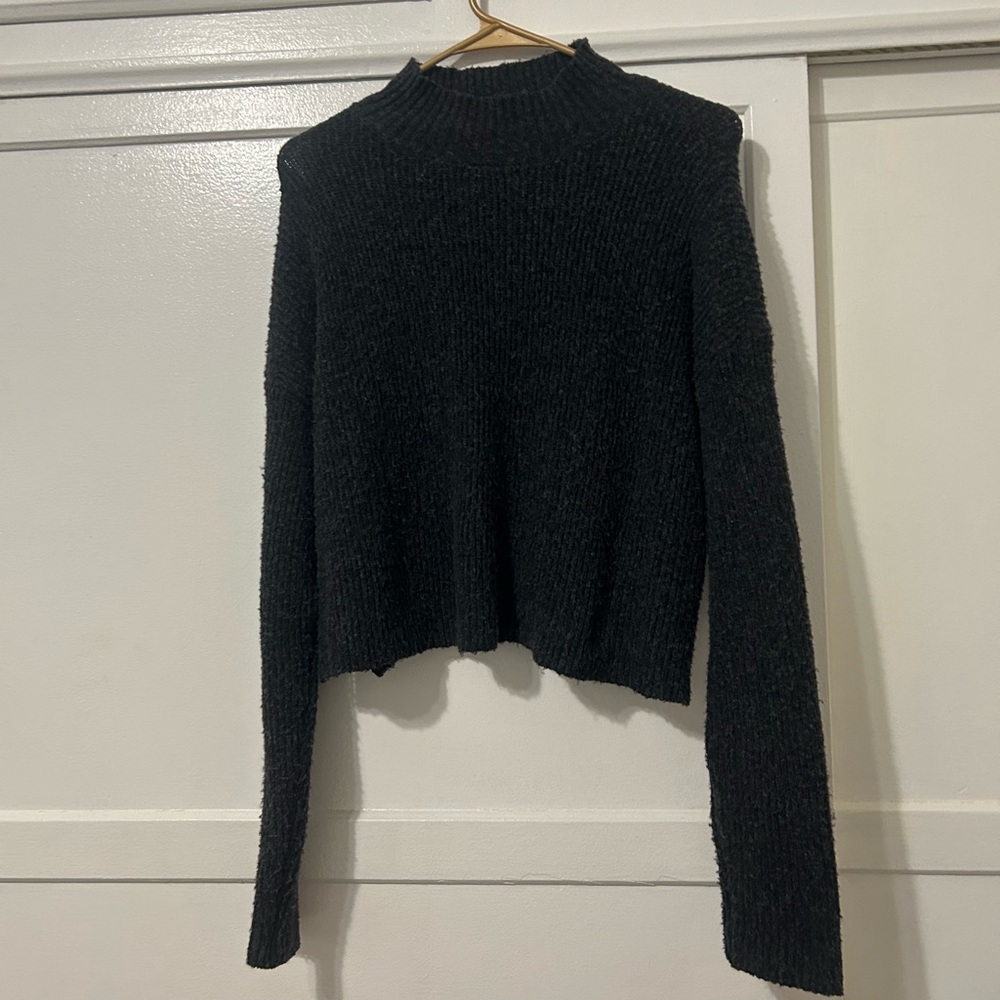 Grey BP Mock Neck Sweater